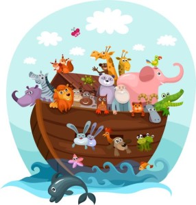 vector illustration of a Noah's Ark